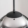 Gastor Lampadario a sospensione, Lampada a sfera Cromo, Grigio fumo, 3-Luci