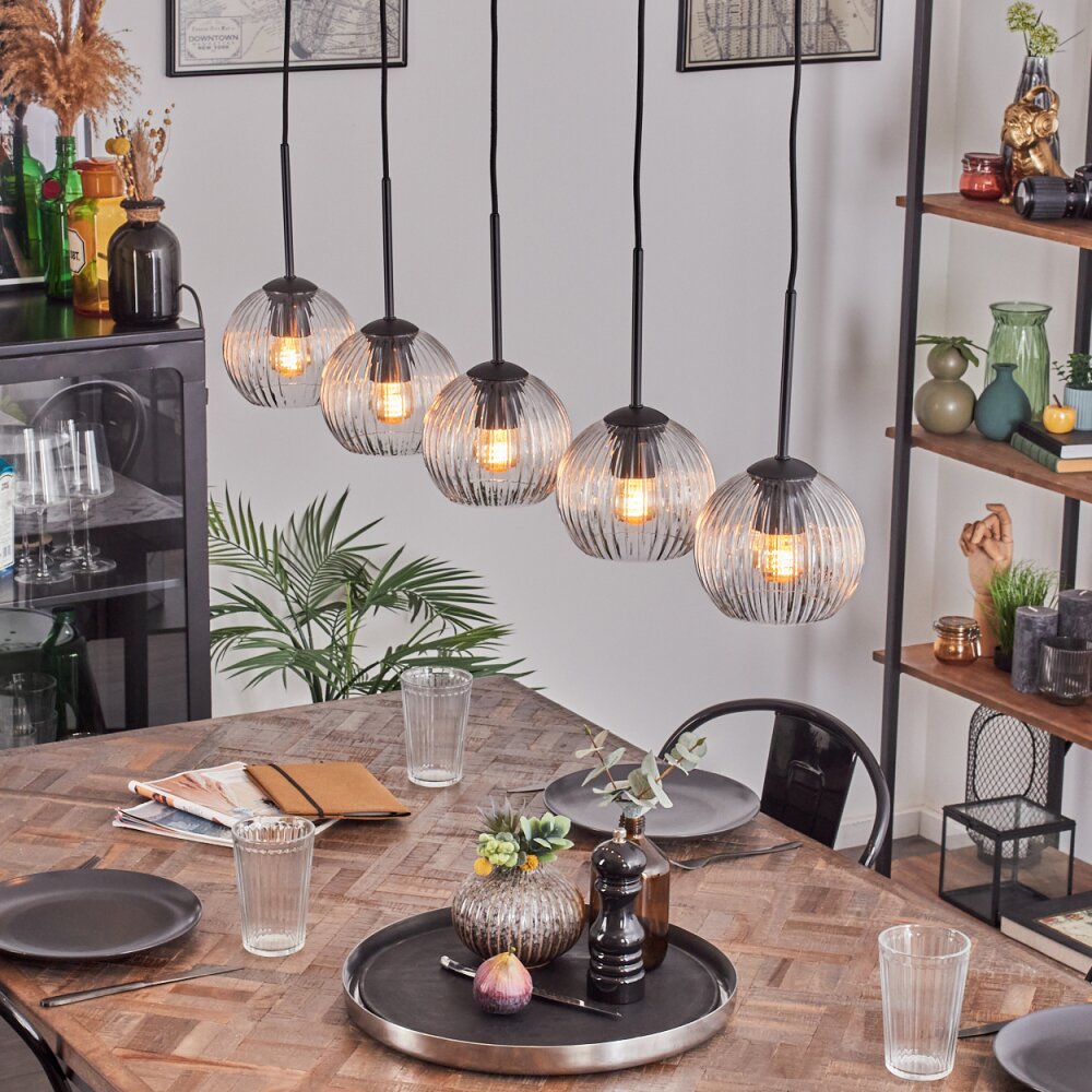 Koyoto Lampada a sfera, Lampada a sospensione Nero, 5-Luci main product photo