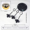 Gastor Lampadario a sospensione, Lampada a sfera 30 cm Oro, Chiaro, 3-Luci