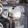 Koyoto Lampadario a sospensione, Lampada a sfera Cromo, Grigio fumo, 4-Luci