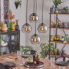Koyoto Lampadario a sospensione, Lampada a sfera Chiaro, Grigio fumo, 4-Luci