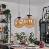 Gastor Lampadario a sospensione, Lampada a sfera Nero, 2-Luci
