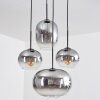 Apedo Lampadario a sospensione, Lampada a sfera, Lampada a sospensione Chiaro, Grigio fumo, 4-Luci