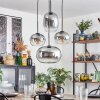 Apedo Lampadario a sospensione, Lampada a sfera, Lampada a sospensione Chiaro, Grigio fumo, 4-Luci