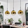 Gastor Lampadario a sospensione, Lampada a sfera, Lampada a sospensione Oro, Chiaro, 3-Luci
