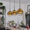 Gastor Lampadario a sospensione, Lampada a sfera, Lampada a sospensione Oro, Chiaro, 3-Luci