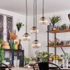 Koyoto Lampadario a sospensione, Lampada a sfera, Lampada a sospensione Ambrato, Chiaro, 4-Luci