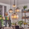 Koyoto Lampadario a sospensione, Lampada a sfera, Lampada a sospensione Ambrato, Chiaro, Grigio fumo, 4-Luci