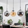 Gastor Lampadario a sospensione, Lampada a sfera, Lampada a sospensione Ambrato, Grigio fumo, 3-Luci