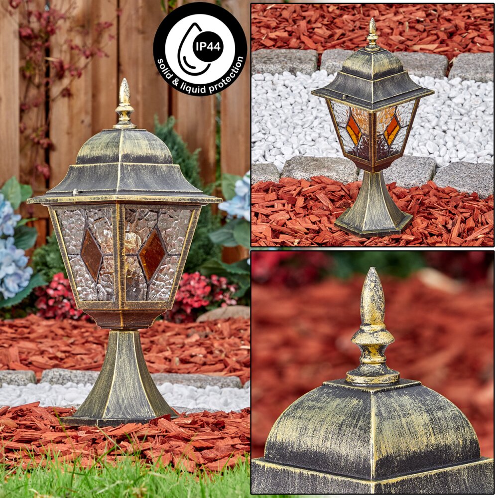 Chatelain Lampada con piedistallo, Illuminazione viale Oro, Nero, 1-Luce main product photo