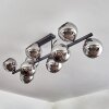 Gastor Plafoniera, Lampada a sfera Cromo, Grigio fumo, 10-Luci
