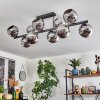Gastor Plafoniera, Lampada a sfera Cromo, Grigio fumo, 10-Luci