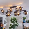 Gastor Plafoniera, Lampada a sfera Cromo, Grigio fumo, 10-Luci