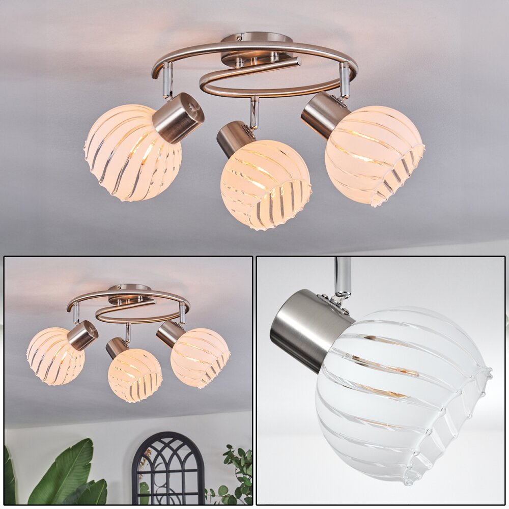 Dysted Plafoniera, Lampada a sfera Nichel opaco, 3-Luci main product photo
