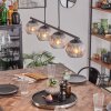 Koyoto Lampadario a sospensione, Lampada a sfera, Lampada a sospensione Chiaro, Grigio fumo, 4-Luci