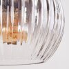 Koyoto Lampadario a sospensione, Lampada a sfera, Lampada a sospensione Chiaro, Grigio fumo, 4-Luci