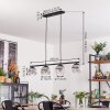 Koyoto Lampadario a sospensione, Lampada a sfera, Lampada a sospensione Chiaro, Grigio fumo, 4-Luci