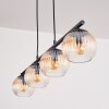 Koyoto Lampadario a sospensione, Lampada a sfera, Lampada a sospensione Ambrato, Chiaro, 4-Luci