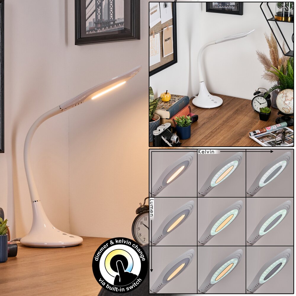 Toggerbo Lampada da scrivania, Lampada da tavolo, Lampada da letture LED Bianco, 1-Luce main product photo