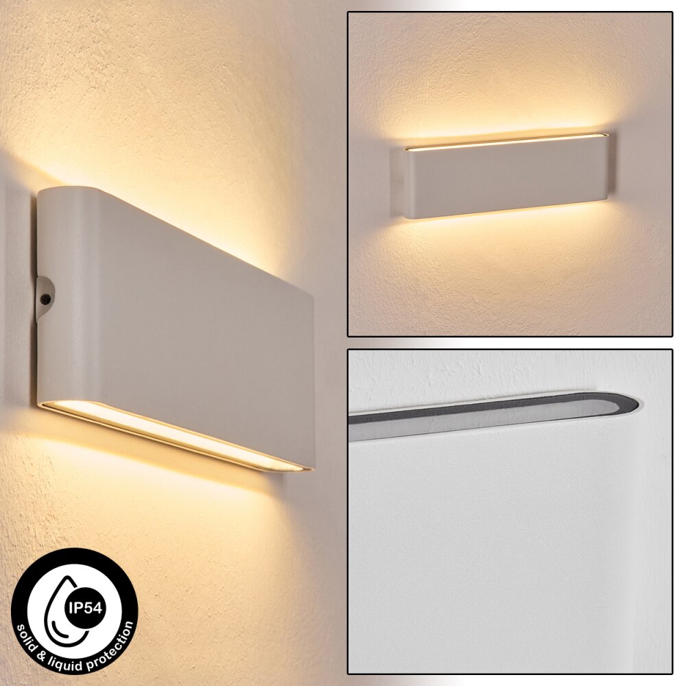 Gamas Lampada da parete per esterno, Illuminazione bagno, Applique, Faretto da parete Bianco, 1-Luce main product photo