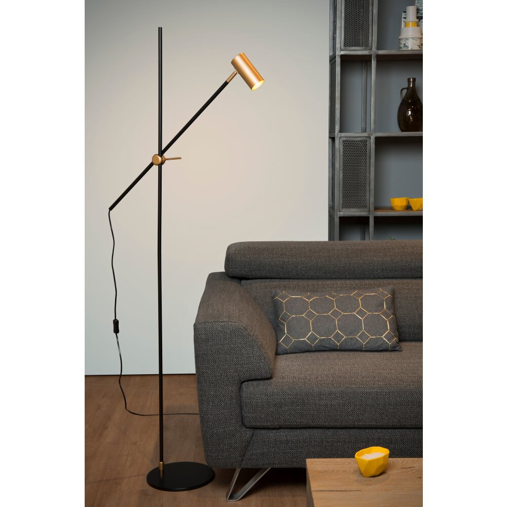 Lucide PHILINE Lampada da terra Nero, 1-Luce main product photo