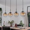 Gastor Lampadario a sospensione, Lampada a sfera, Lampada a sospensione Ambrato, Chiaro, 4-Luci