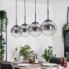 Gastor Lampadario a sospensione, Lampada a sfera, Lampada a sospensione Chiaro, Grigio fumo, 4-Luci