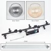 Gastor Plafoniera, Lampada a sfera Ambrato, Chiaro, Grigio fumo, 10-Luci