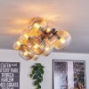 Gastor Plafoniera, Lampada a sfera Ambrato, Chiaro, Grigio fumo, 10-Luci