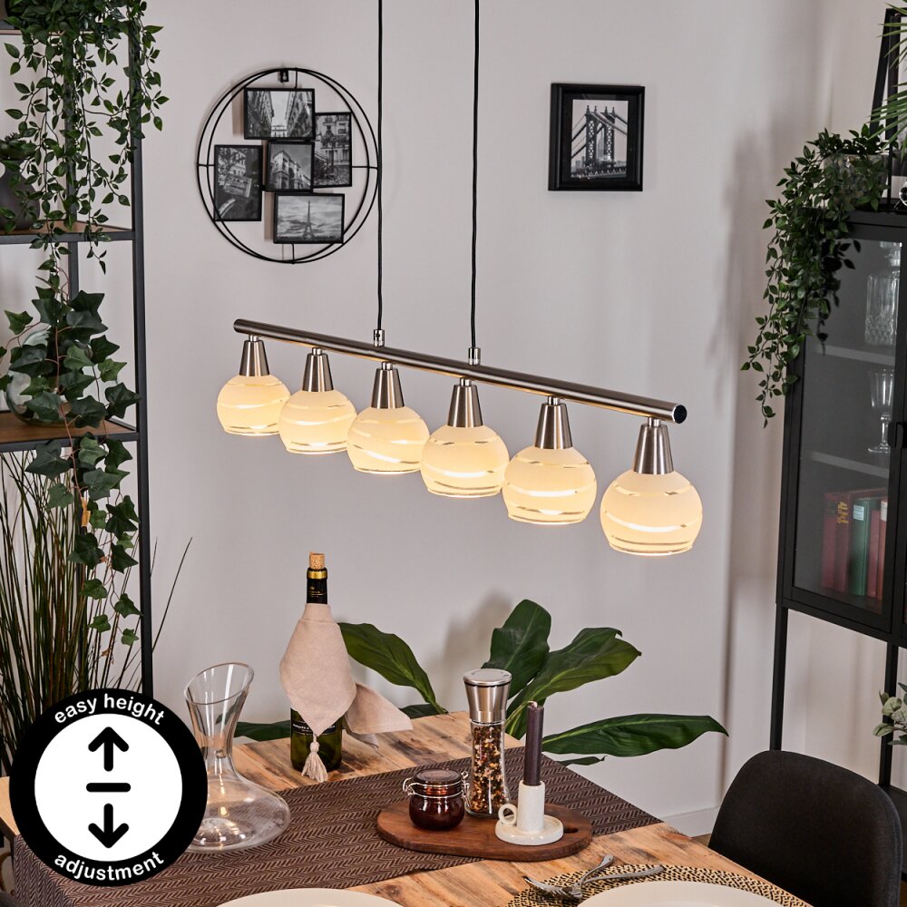 Warga Lampadario a sospensione, Lampada a sfera, Lampada a sospensione Nichel opaco, 6-Luci main product photo