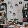 Gastor Lampadario a sospensione, Lampada a sfera, Lampada a sospensione Chiaro, Grigio fumo, 5-Luci