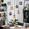 Gastor Lampadario a sospensione, Lampada a sfera, Lampada a sospensione Ambrato, Grigio fumo, 5-Luci