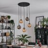 Gastor Lampadario a sospensione, Lampada a sfera, Lampada a sospensione Ambrato, Grigio fumo, 5-Luci