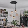 Gastor Lampadario a sospensione, Lampada a sfera, Lampada a sospensione Ambrato, Chiaro, 5-Luci