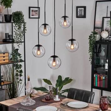 Gastor Lampadario a sospensione, Lampada a sfera, Lampada a sospensione Chiaro, 5-Luci Gastor Lampadario a sospensione, Lampada a sfera, Lampada a sospensione Chiaro, 5-Luci