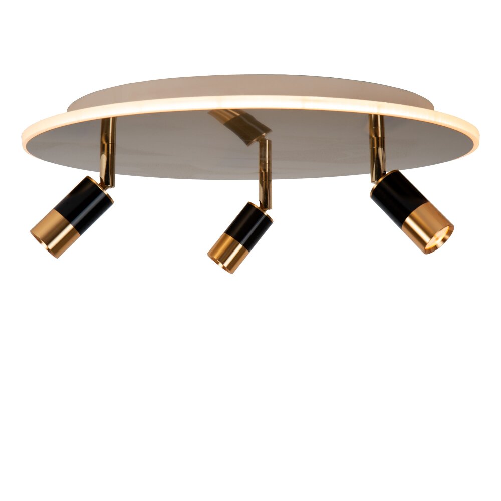 Illuminazione Lucide JUBEL Plafoniera LED Ottone, 3-Luci