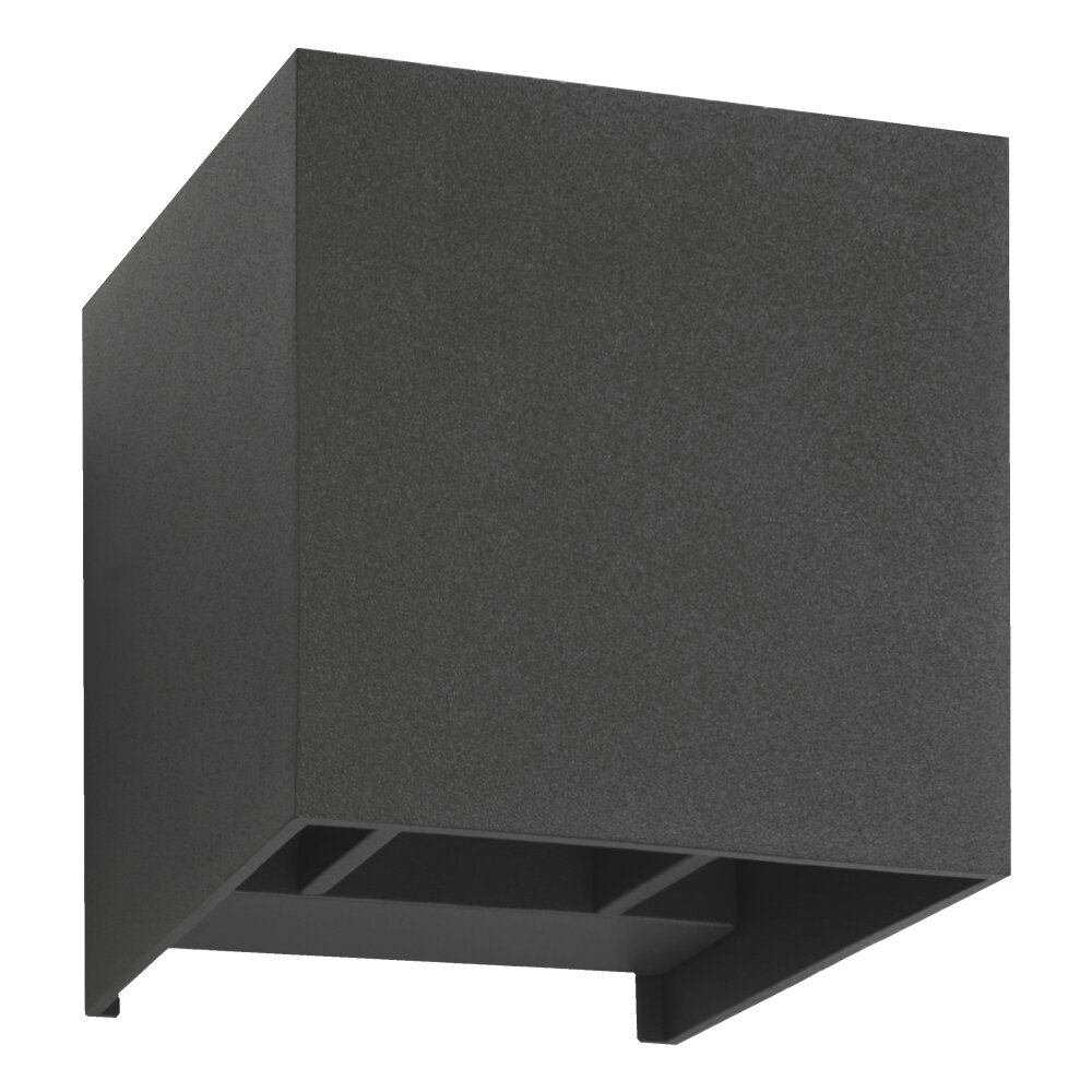 Illuminazione LCD Fischeck Lampade Up & Down, Applique LED Antracite, 2-Luci
