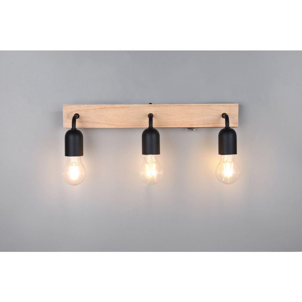 Illuminazione Trio Leuchten Arturo Applique Legno chiaro, 3-Luci