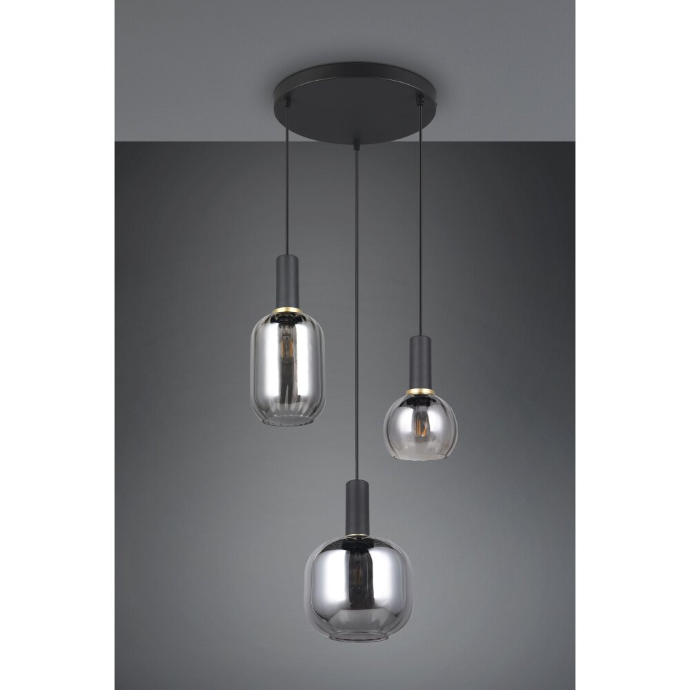 Illuminazione Trio Leuchten Diva Lampada a sospensione Nero, 3-Luci