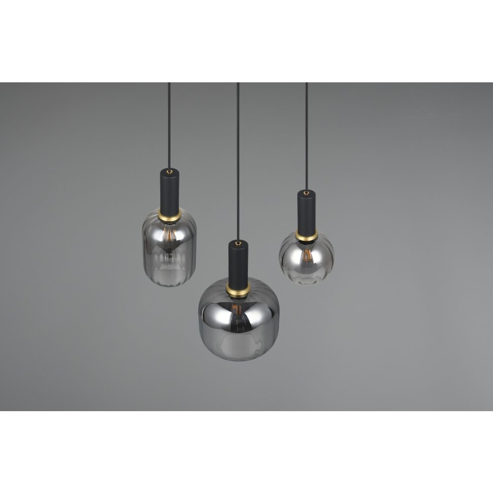 Illuminazione Trio Leuchten Diva Lampada a sospensione Nero, 3-Luci