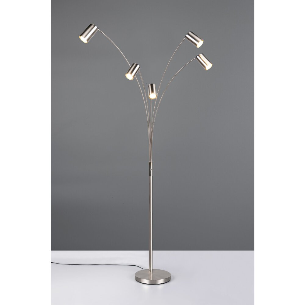 Illuminazione Trio Leuchten Marley Lampada da terra Nichel opaco, 5-Luci