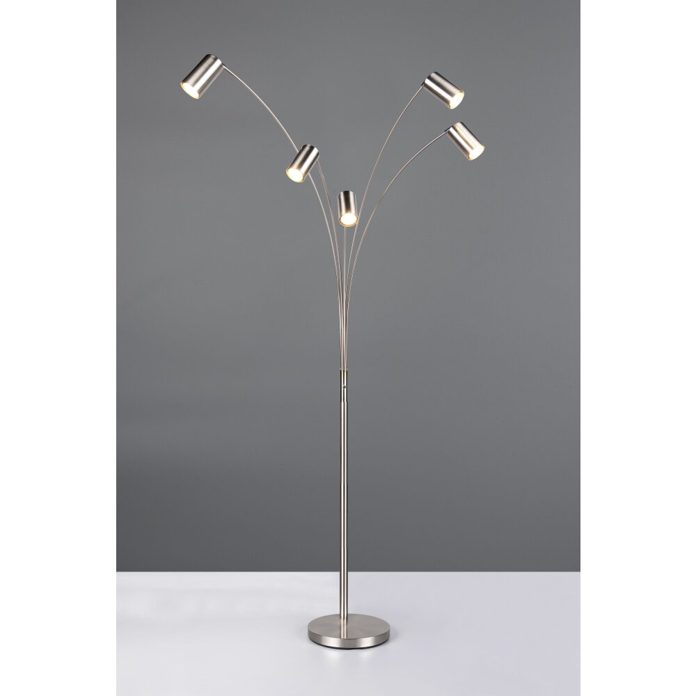 Illuminazione Trio Leuchten Marley Lampada da terra Nichel opaco, 5-Luci