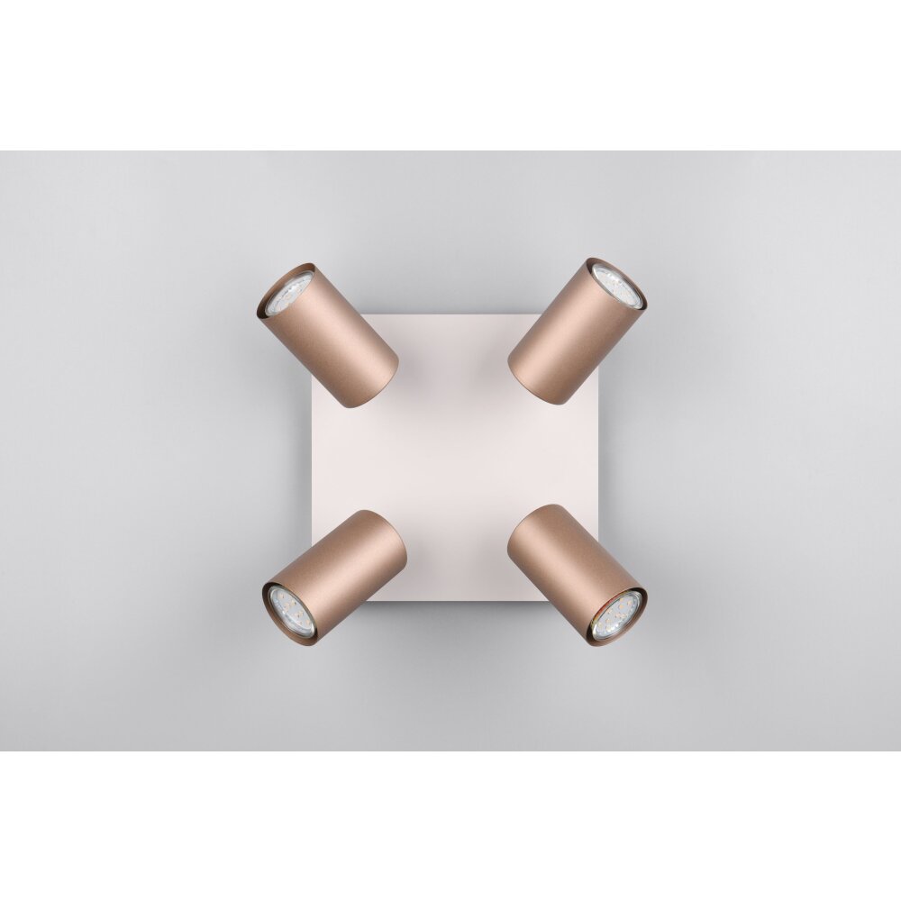 Illuminazione Trio Leuchten Marley Faretto da soffitto Marrone, 4-Luci