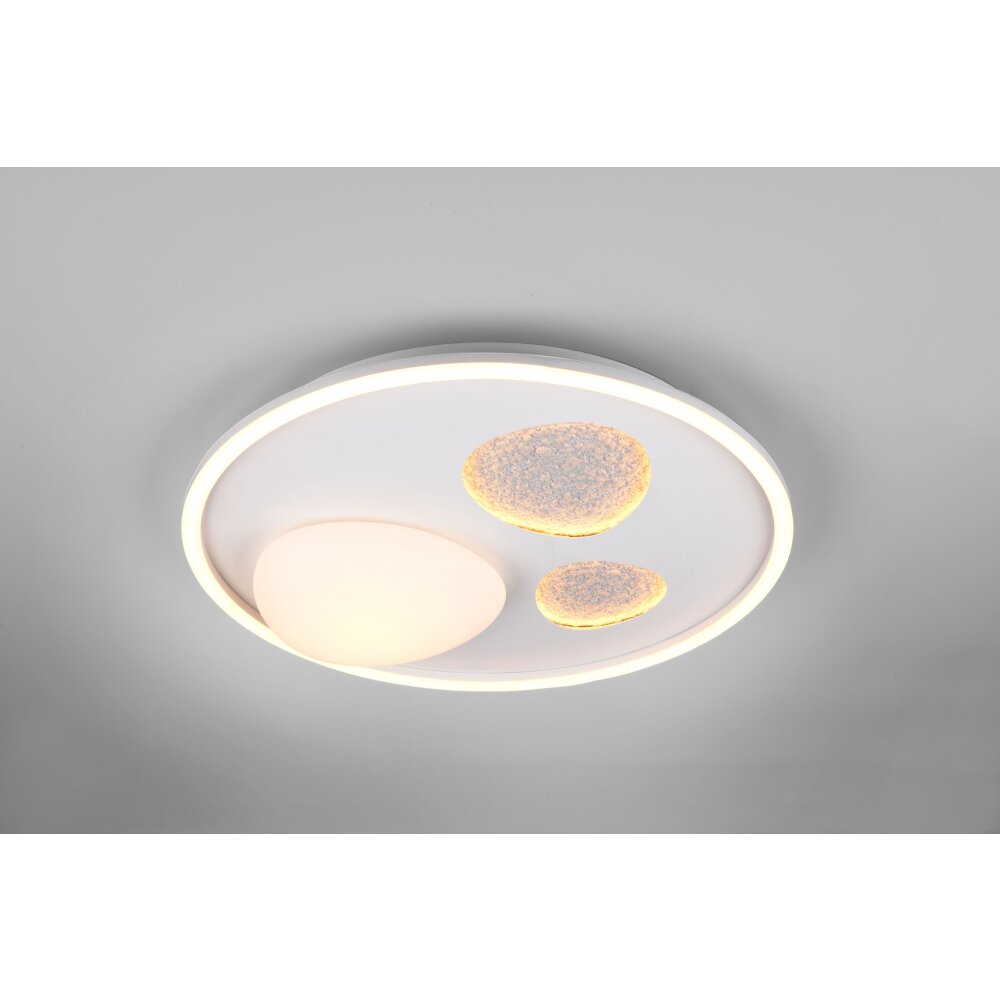 Illuminazione Trio Leuchten Pebble Plafoniera LED Bianco, 1-Luce, Telecomando main product photo