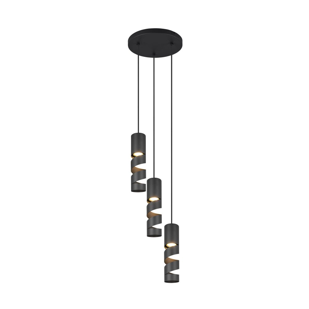 Illuminazione Trio Leuchten Stream Lampada a sospensione Nero, 3-Luci main product photo