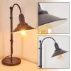 Nibyn Lampada da Tavolo Beige, Marrone scuro, 1-Luce