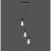 Leuchten-Direkt SKELETTON Lampada a Sospensione Nero, 3-Luci