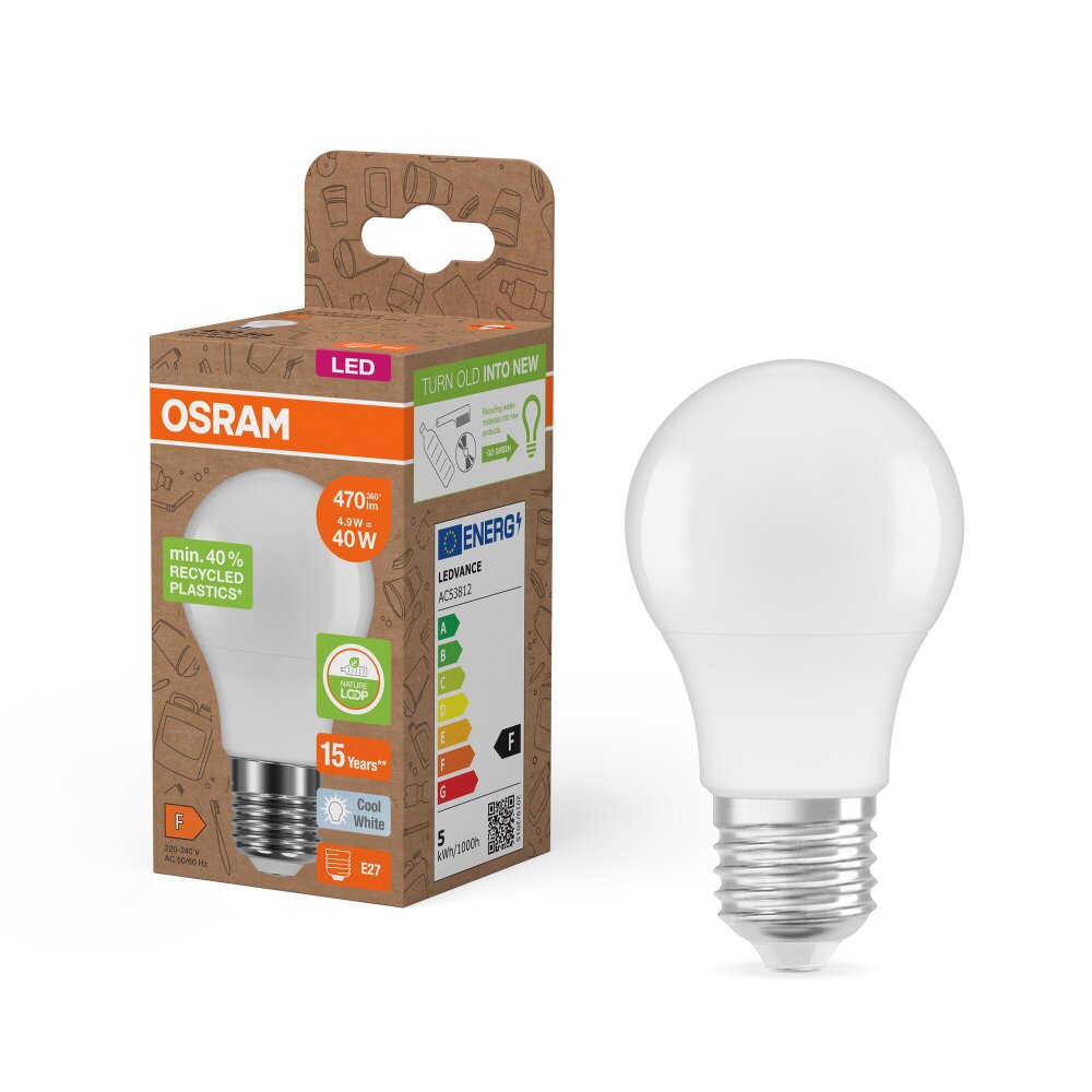 Illuminazione Osram E27 4.9 Watt Bianco neutro 470 Lumen main product photo