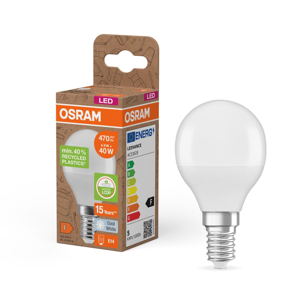 Illuminazione Osram E14 4.9 Watt Bianco neutro 470 Lumen main product photo