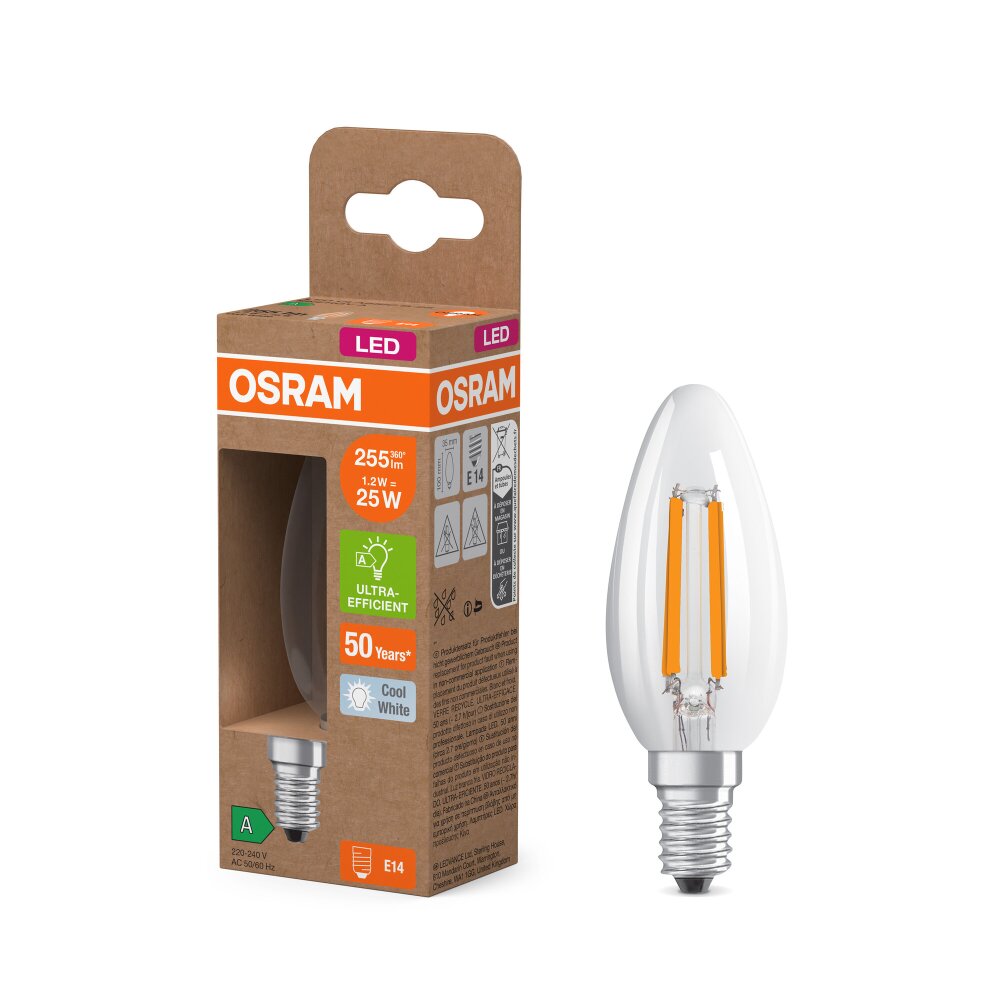 Illuminazione Osram E14 1.2 Watt Bianco neutro 255 Lumen main product photo